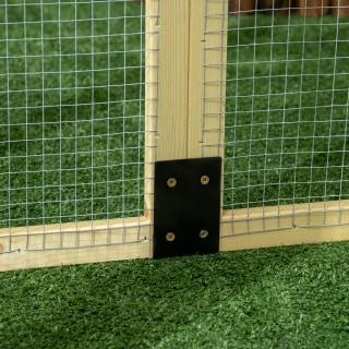 PawHut Ξύλινος Κοτέτσι Εξωτερικού Χώρου με Πολλαπλές Πόρτες και Μετ...