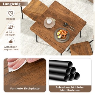 Costway Σετ Τραπεζαρίας με 2 Καρέκλες & Ράφι Αποθήκευσης - Συμπαγής...