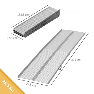 HOMCOM Αναπηρική Ράμπα Αλουμινίου Διπλωτή και Αντιολισθητική για Κα... HOMCOM Αναπηρική Ράμπα Αλουμινίου Διπλωτή και Αντιολισθητική για Κα...