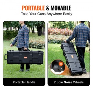 VEVOR Σκληρή Θήκη Όπλου 42 ιντσών με Τροχούς, IP67 Αδιάβροχη & Ανθε... VEVOR Σκληρή Θήκη Όπλου 42 ιντσών με Τροχούς, IP67 Αδιάβροχη & Ανθε...