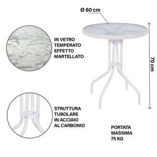 Galileo Στρογγυλό τραπέζι εξωτερικού χώρου 60 εκ από ανθρακούχο χάλ... Galileo Στρογγυλό τραπέζι εξωτερικού χώρου 60 εκ από ανθρακούχο χάλ...