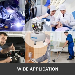 Αθόρυβος Κάθετος Αεροσυμπιεστής VEVOR 6.6 Γαλόνια 30L 850W  KYJYM85...