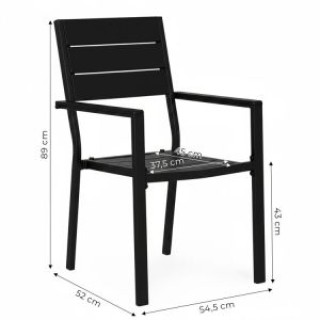 MultiGarden Σετ 2 καρέκλες κήπου για βεράντα ή μπαλκόνι, από ατσάλι...