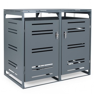 Costway Ντουλάπι Κάδων Απορριμμάτων για 2 x 120L, Αδιάβροχο Κηποστέ... Costway Ντουλάπι Κάδων Απορριμμάτων για 2 x 120L, Αδιάβροχο Κηποστέ...