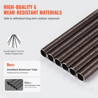 VEVOR  Αλουμινένια Μεταλλικά Ανεμογλυπτά 1143 mm για Εξωτερικό Χώρο...