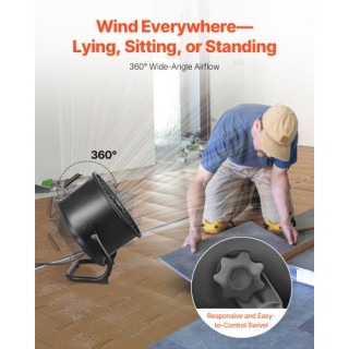 VEVOR 14 Βιομηχανικός Ανεμιστήρας Δαπέδου 3 Ταχυτήτων με Ρυθμιζόμεν...