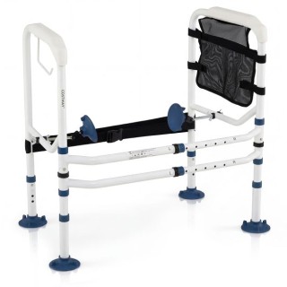 Costway Ρυθμιζόμενη σε Ύψος και Πλάτος Βοήθεια Ανύψωσης WC με Ελαστ...