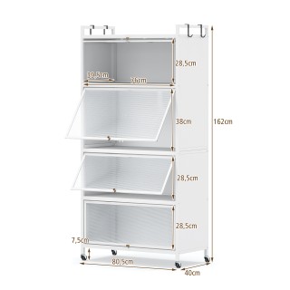 Costway Ντουλάπα Κουζίνας 5 Επιπέδων με 4 Πόρτες Που Ανοίγουν Προς ... Costway Ντουλάπα Κουζίνας 5 Επιπέδων με 4 Πόρτες Που Ανοίγουν Προς ...