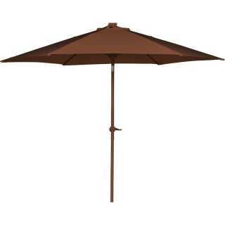 BAKAJI Ομπρελόκηπος Βεράντας Καφέ με 18 LED και Κεντρικό Πάσσαλο Εξ...