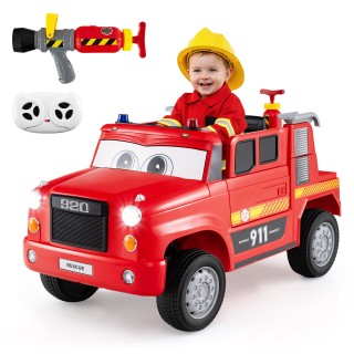 Costway Παιδικό Ηλεκτρικό Αυτοκίνητο Πυροσβεστικής με Νεροπίστολο &...