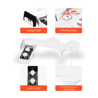 VEVOR Προσάρτημα Μπιντέ Διπλών Ακροφυσίων Ζεστού & Κρύου Νερού με Ρ...