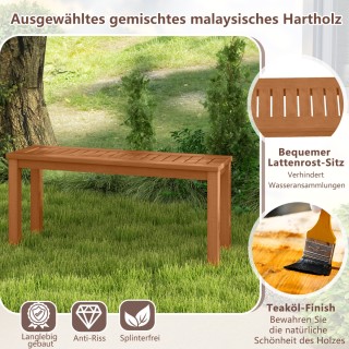 Costway Αδιάβροχο ξύλινο παγκάκι κήπου χωρίς πλάτη 2 θέσεων έως 15... Costway Αδιάβροχο ξύλινο παγκάκι κήπου χωρίς πλάτη 2 θέσεων έως 15...