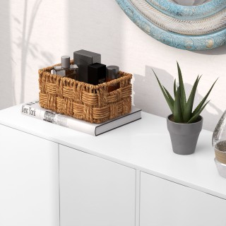 HOMCOM Μοντέρνα Κρεντένζα με 2 Ντουλάπια και 3 Ράφια από Ξύλο 107x4...