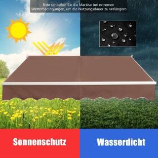 Costway Καφέ Τέντα 2,5 x 2 μ με Ανθεκτικό UV & Αδιάβροχο Υλικό & Μα... Costway Καφέ Τέντα 2,5 x 2 μ με Ανθεκτικό UV & Αδιάβροχο Υλικό & Μα...