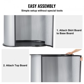 Φορητό Τραπέζι Εκθέσεων VEVOR, 90x49x94cm, Αναδιπλούμενος Πάγκος με...