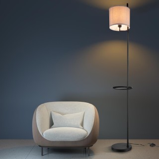 BAKAJI Μοντέρνα Επιδαπέδια Λάμπα με Παραβάν Υφάσματος E27 και Ενσωμ... BAKAJI Μοντέρνα Επιδαπέδια Λάμπα με Παραβάν Υφάσματος E27 και Ενσωμ...