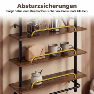 Costway Επιτοίχιο Πλωτό Ράφι Σωλήνα 3 Επιπέδων με 4 Γάντζους S, 80,... Costway Επιτοίχιο Πλωτό Ράφι Σωλήνα 3 Επιπέδων με 4 Γάντζους S, 80,...