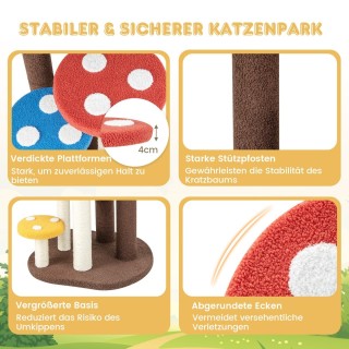 Costway  Ονυχοδρόμιο με φυσικό σιζάλ και σχέδιο μανιτάρι PV10126CL