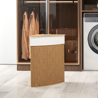 HOMCOM Γωνιακό Καλάθι Απλύτων από Μπαμπού 55L με Αποσπώμενο Σάκο & ... HOMCOM Γωνιακό Καλάθι Απλύτων από Μπαμπού 55L με Αποσπώμενο Σάκο & ...