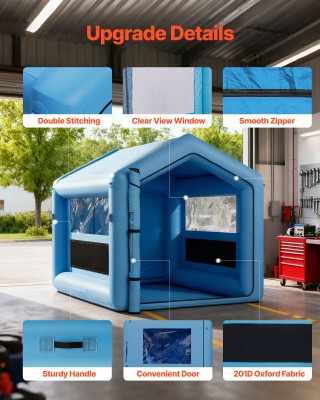 VEVOR Φουσκωτός Θάλαμος Βαφής 3x2.5x2.5m με Ισχυρό Φυσητήρα 550W κα... VEVOR Φουσκωτός Θάλαμος Βαφής 3x2.5x2.5m με Ισχυρό Φυσητήρα 550W κα...