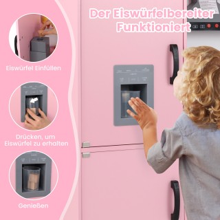 Costway Ροζ Παιδική Κουζίνα Γωνία με Απορροφητήρα, Παγωτομηχανή, Φο... Costway Ροζ Παιδική Κουζίνα Γωνία με Απορροφητήρα, Παγωτομηχανή, Φο...