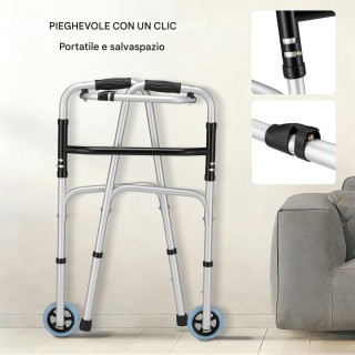 BAKAJI Ελαφρύς και Αναδιπλούμενη Υποστήριξη Περίπατου με Ρόδες και ...