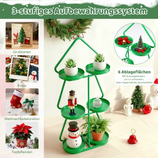 Costway Μεταλλική Τριώροφη Βάση Φυτών σε Σχήμα Χριστουγεννιάτικου Δ... Costway Μεταλλική Τριώροφη Βάση Φυτών σε Σχήμα Χριστουγεννιάτικου Δ...