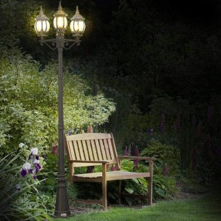 BAKAJI  Κλασικό Βικτωριανό Φανάρι Κήπου με 3 Φανάρια από Αλουμίνιο ...