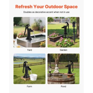 VEVOR Χειροκίνητη Αντλία Νερού Πηγαδιού, Ανυψωτικό Ύψος 25 ft, Αντι...