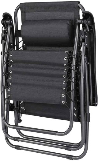 BAKAJI  Πτυσσόμενη Πολυθρόνα Κήπου Βαρύτητας Μηδέν Ατσάλι Texilene ...