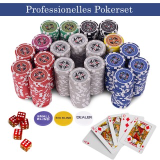 Costway  Σετ Πόκερ με 500 Μάρκες και Αξεσουάρ σε Αλουμινένια Θήκη Μ...