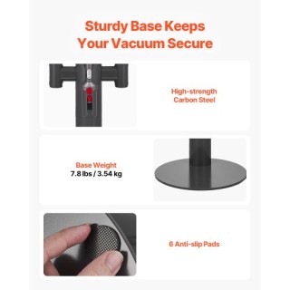 VEVOR Βάση Στήριξης Σκούπας Dyson με 3 Κλιπ XCQZJDSKSSZGDRMG5V0