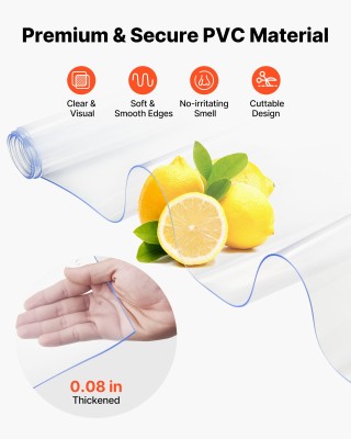 VEVOR Διαφανείς Πλαστικές Κουρτίνες από PVC, 2μ x 0.9μ x 2mm, 6 Τεμ... VEVOR Διαφανείς Πλαστικές Κουρτίνες από PVC, 2μ x 0.9μ x 2mm, 6 Τεμ...