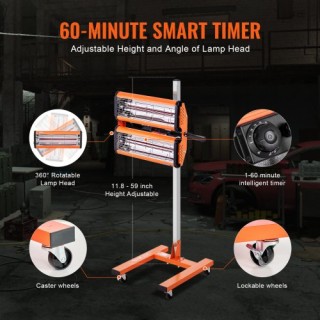 VEVOR Λάμπα Υπέρυθρης Βαφής 2200W για Στέγνωμα Αυτοκινήτου ZJSKQD22...