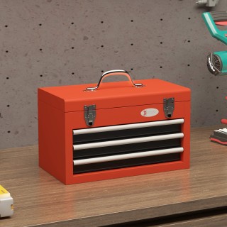 DURHAND Εργαλειοθήκη με 3 συρτάρια και επάνω θήκη από ατσάλι με λαβ... DURHAND Εργαλειοθήκη με 3 συρτάρια και επάνω θήκη από ατσάλι με λαβ...