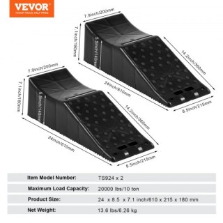 VEVOR Ράμπες Αλλαγής Τροχών Αυτοκινήτου 20000 lbs (Σετ 2) ZHSKU000... VEVOR Ράμπες Αλλαγής Τροχών Αυτοκινήτου 20000 lbs (Σετ 2) ZHSKU000...