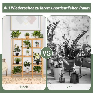 Costway Πολυεπίπεδη Βάση Φυτών από Μπαμπού 5 Επιπέδων για Εσωτερική... Costway Πολυεπίπεδη Βάση Φυτών από Μπαμπού 5 Επιπέδων για Εσωτερική...