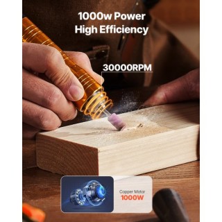 VEVOR Ευέλικτος Τροχός 1000W με Πεντάλ & 31 Αξεσουάρ DDDMJ1000WYXX9...