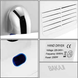 BAKAJI Ηλεκτρικό Αυτόματο Στεγνωτήριο Χεριών Ξενοδοχείου Ζεστού Αέ... BAKAJI Ηλεκτρικό Αυτόματο Στεγνωτήριο Χεριών Ξενοδοχείου Ζεστού Αέ...