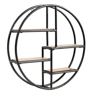 Costway Στρογγυλή Μαύρη Ραφιέρα 4 Επιπέδων 55x55x11εκ HW63372 Costway Στρογγυλή Μαύρη Ραφιέρα 4 Επιπέδων 55x55x11εκ HW63372