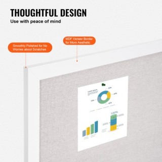 Πίνακας Ανακοινώσεων VEVOR 48x36 με Λινό Επιφάνεια για Τοίχο  RMB48...