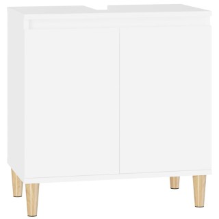 vidaXL Ντουλάπι Νιπτήρα Λευκό 58 x 33 x 60 εκ. από Επεξεργασμένο Ξύ...
