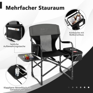 Costway Πτυσσόμενη Καρέκλα Camping με Πλαϊνό Τραπέζι, Ψυγείο & Τσάν... Costway Πτυσσόμενη Καρέκλα Camping με Πλαϊνό Τραπέζι, Ψυγείο & Τσάν...