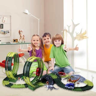 BAKAJI Ευέλικτη Πίστα Αυτοκινήτων Πάρκο Δεινοσαύρων Κατασκευή 173 ... BAKAJI Ευέλικτη Πίστα Αυτοκινήτων Πάρκο Δεινοσαύρων Κατασκευή 173 ...