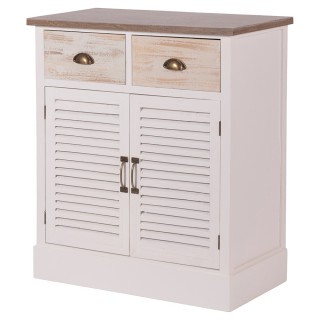 Galileo Ξύλινη συρταριέρα με 2 συρτάρια και 2 πόρτες 75x38x88 cm Gr...