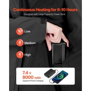 VEVOR Γυναικείο Θερμαινόμενο Μπουφάν με 5 Ζώνες Θέρμανσης και 3 Ρυθ...