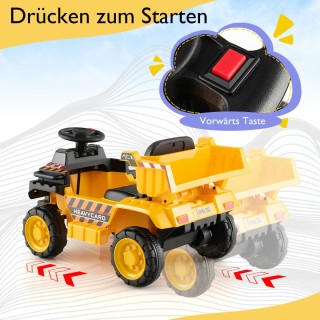 Costway  Παιδικό Ηλεκτρικό Φορτηγό-Εκσκαφέας με Κινούμενη Καρότσα κ...