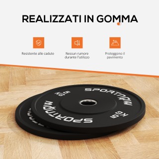 SPORTNOW Σετ 2 Δίσκοι Βάρους 5kg από Καουτσούκ με Τρύπα 2/5 cm για... SPORTNOW Σετ 2 Δίσκοι Βάρους 5kg από Καουτσούκ με Τρύπα 2/5 cm για...