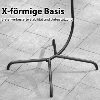 Costway  Μοντέρνα Μαύρη Βάση Αιώρας με Γάντζο - Υποστηρίζει έως 180...