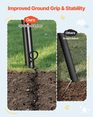 VEVOR Παιδική Κούνια Κήπου με Μεταλλικό Πλαίσιο A-Frame, Κάθισμα 15...